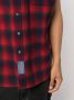 Maison Margiela x Pendleton geruit mouwloos overhemd Rood - Thumbnail 5
