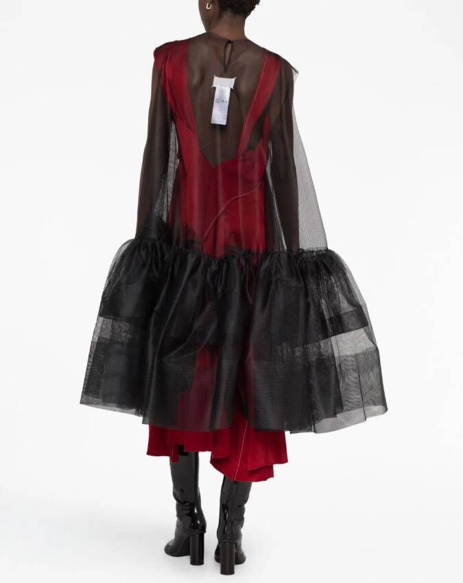 Maison Margiela Tule mini-jurk Zwart
