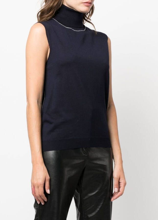 Maison Margiela Mouwloze top Blauw