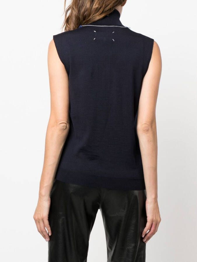 Maison Margiela Mouwloze top Blauw