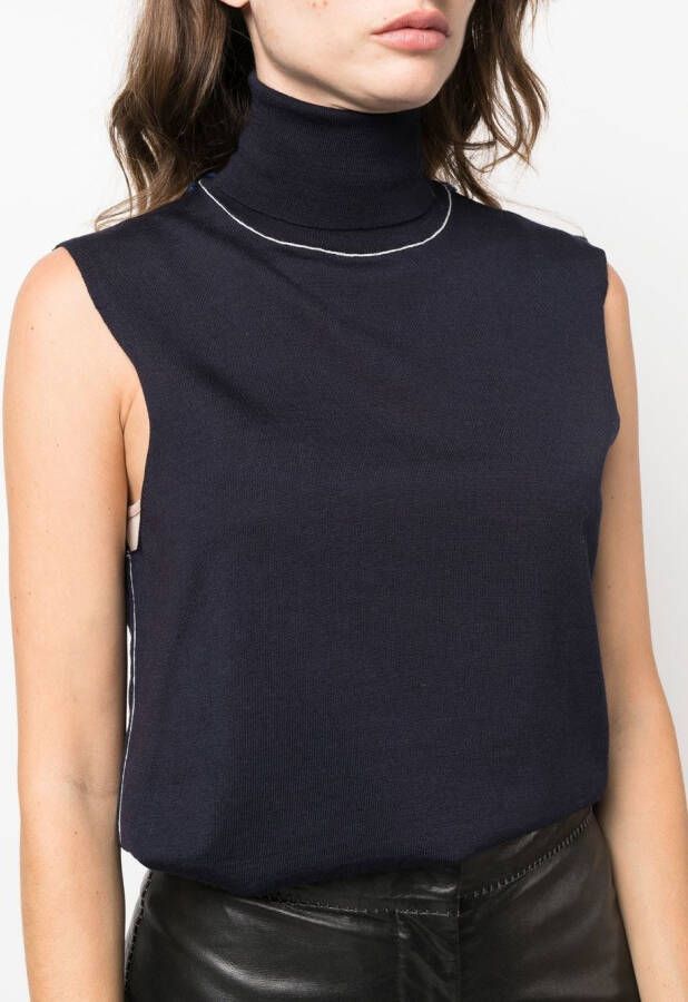 Maison Margiela Mouwloze top Blauw