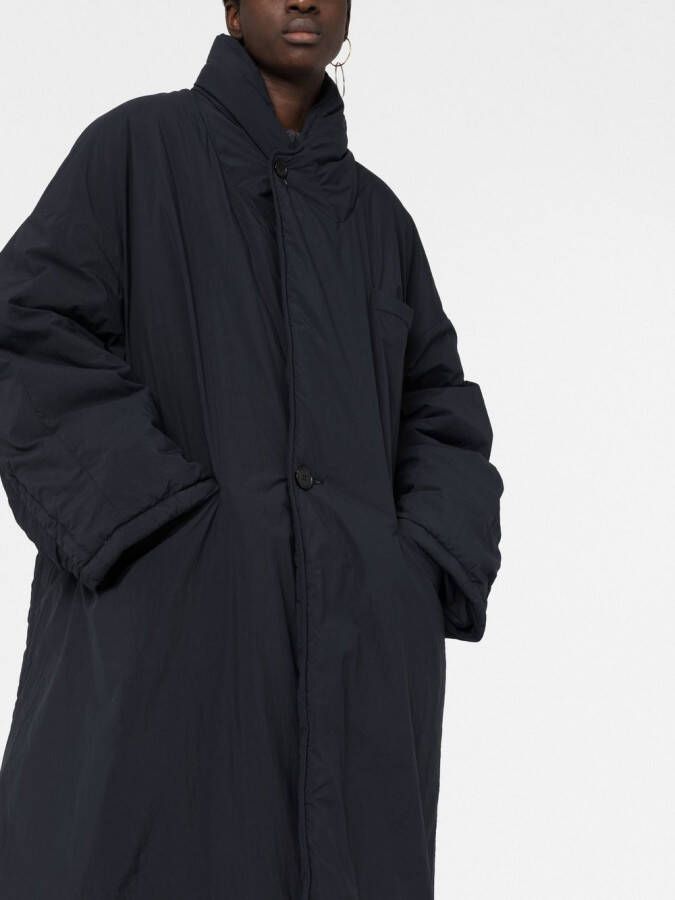 Maison Margiela Jas met enkele rij knopen en hoge hals Zwart