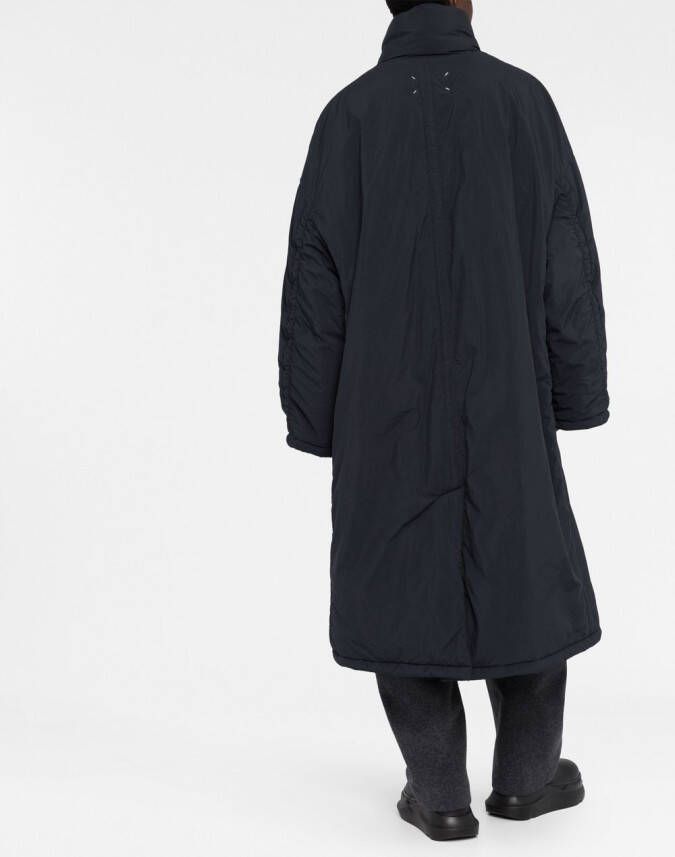 Maison Margiela Jas met enkele rij knopen en hoge hals Zwart