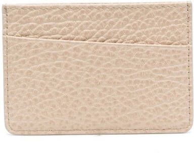 Maison Margiela Leren pasjeshouder met vier stiksels Beige