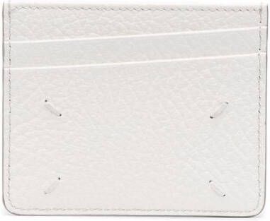 Maison Margiela Leren pasjeshouder met vier stiksels Wit