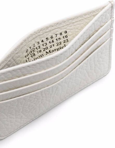 Maison Margiela Leren pasjeshouder met vier stiksels Wit