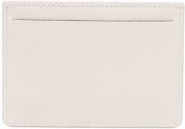 Maison Margiela Leren pasjeshouder met vier stiksels Wit