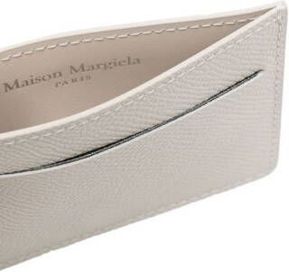 Maison Margiela Leren pasjeshouder met vier stiksels Wit