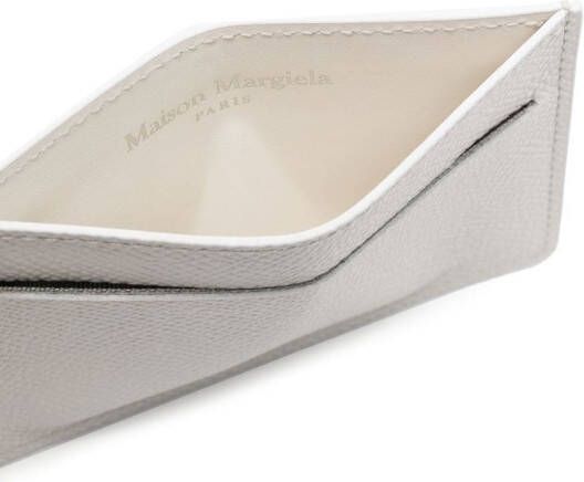 Maison Margiela Leren pasjeshouder met vier stiksels Wit