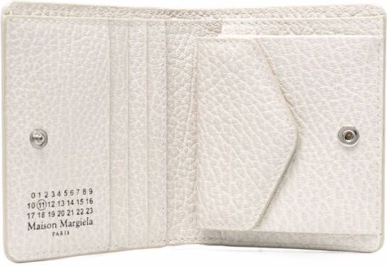 Maison Margiela Leren portemonnee met stiksels Grijs