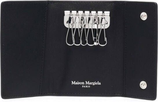 Maison Margiela Portemonnee met vier stiksels en sleutelhanger Zwart
