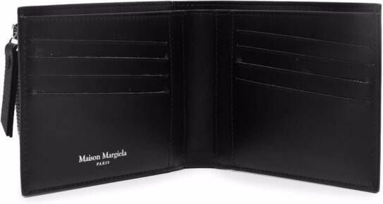 Maison Margiela Leren portemonnee met stiksel Zwart