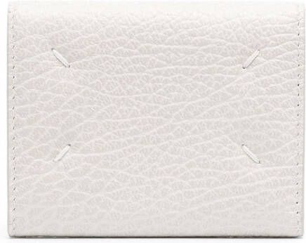 Maison Margiela Accordion leren portemonnee Beige