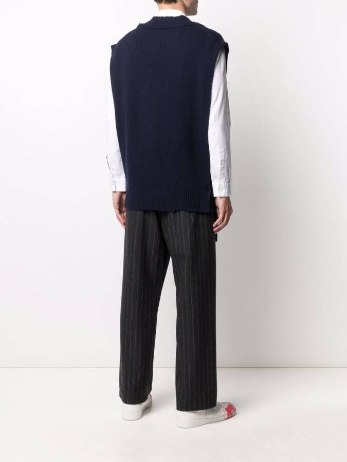 Maison Margiela Pullover met afwerking Blauw