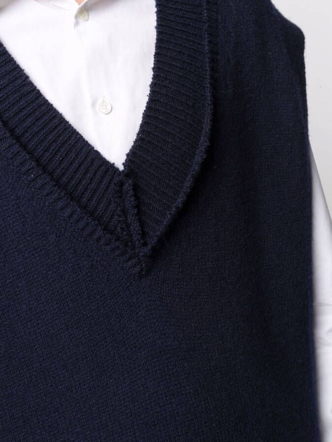 Maison Margiela Pullover met afwerking Blauw