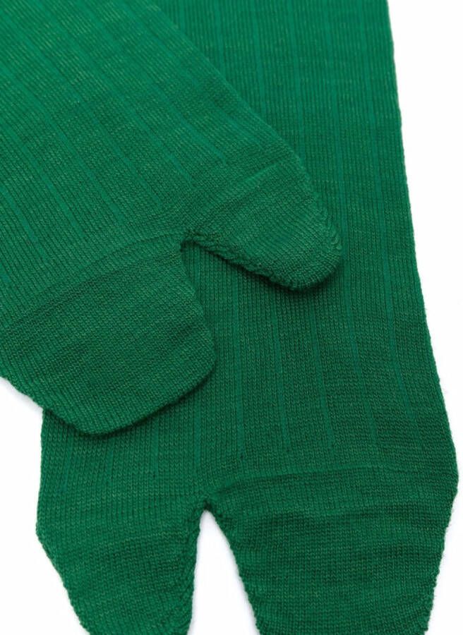 Maison Margiela Ribgebreide sokken Groen