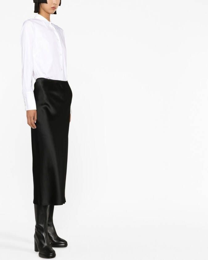 Maison Margiela Satijnen rok Zwart