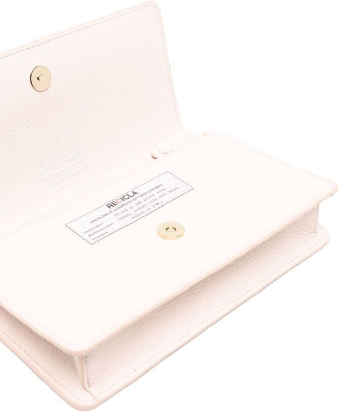 Maison Margiela Recicla leren portemonnee met ketting Roze