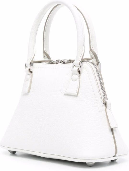 Maison Margiela Kleine 5AC leren shopper Wit