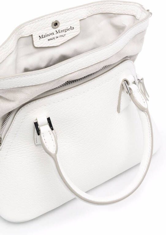 Maison Margiela Kleine 5AC leren shopper Wit