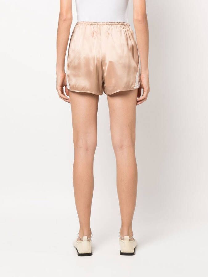 Maison Margiela Shorts met vlak van kant Beige