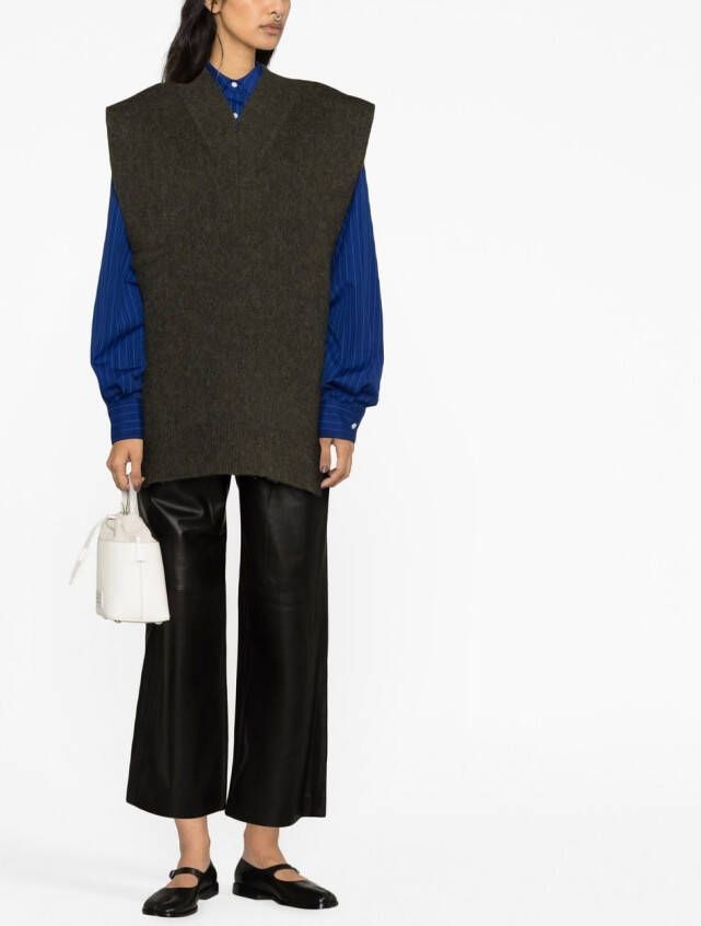 Maison Margiela Mouwloze top Groen