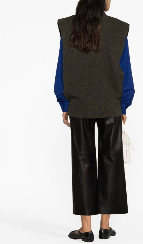 Maison Margiela Mouwloze top Groen