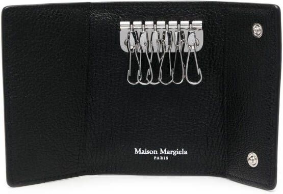 Maison Margiela Leren portemonnee met sleutelhanger Zwart