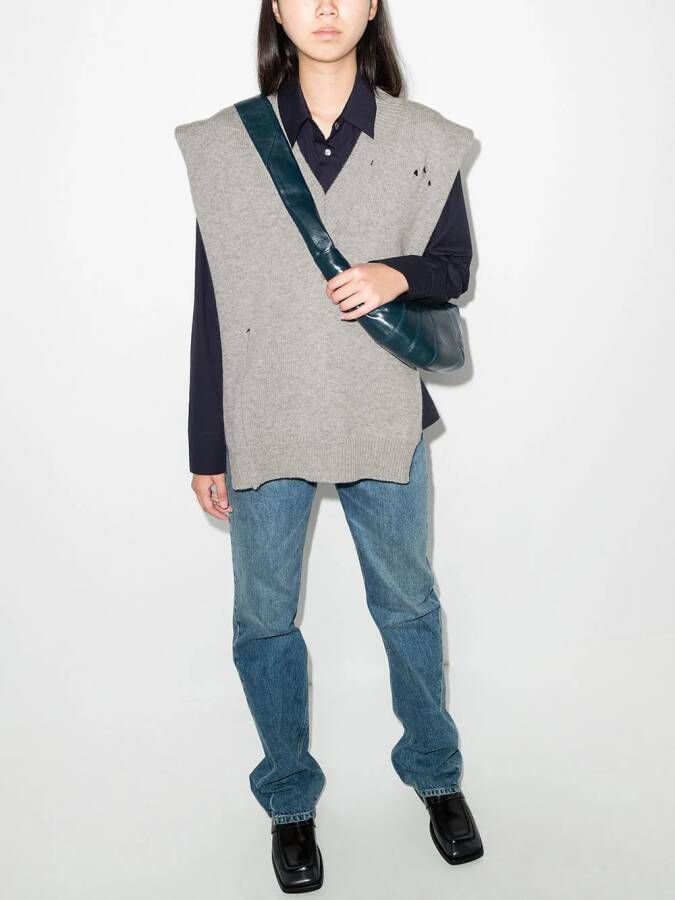 Maison Margiela Spencer met ronde hals Grijs