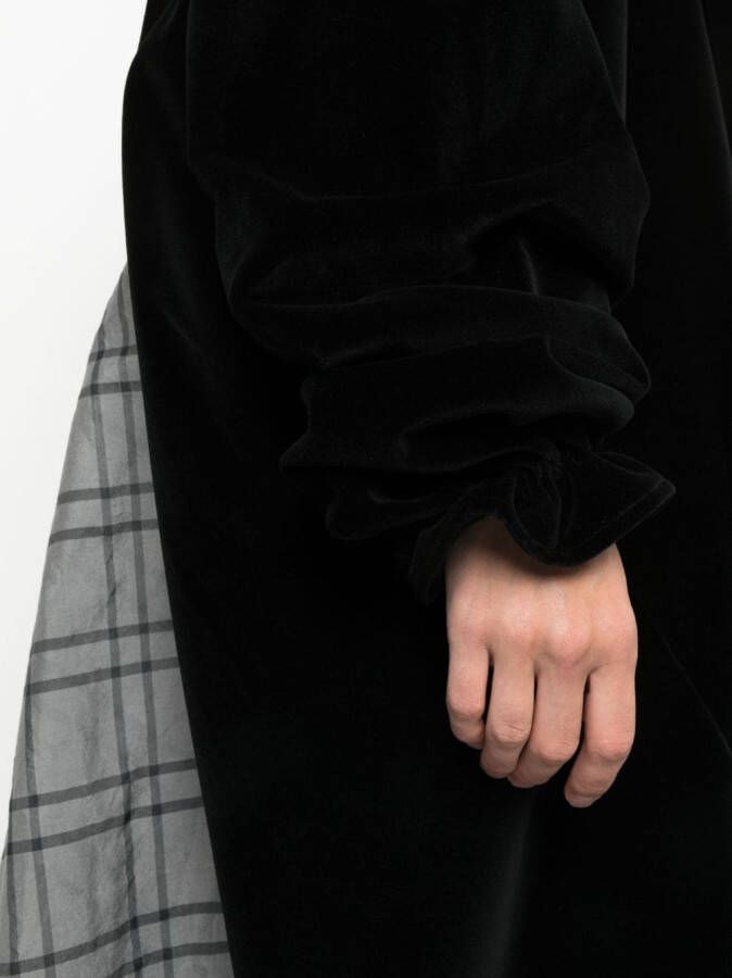 Maison Margiela Spliced geruite midi-jurk Zwart