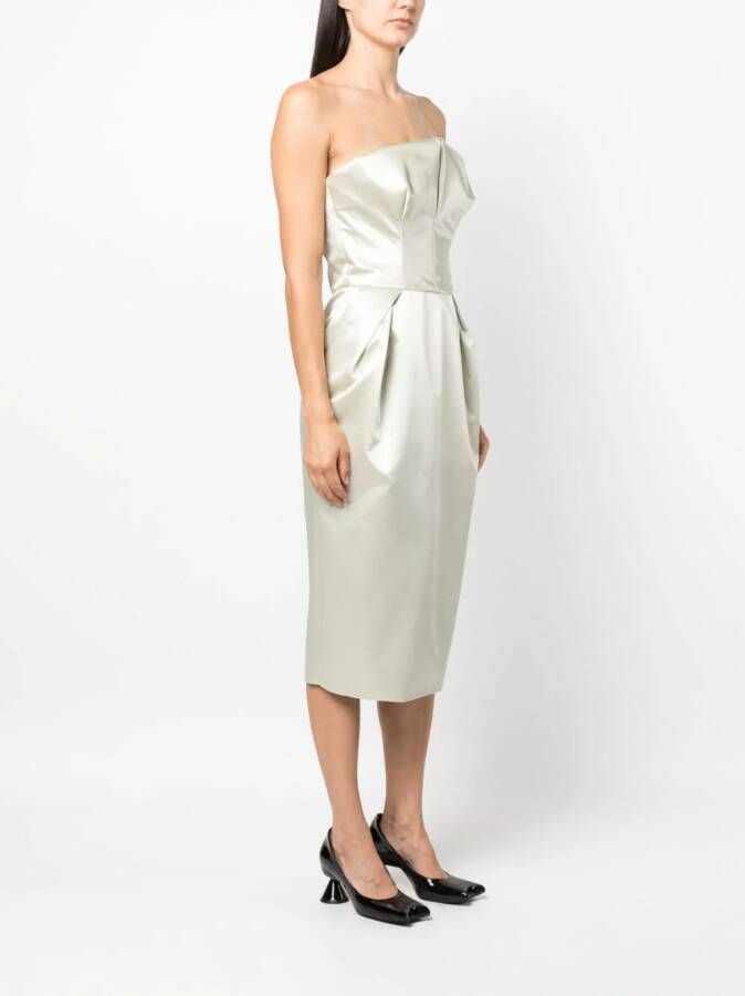 Maison Margiela Strapless mini-jurk Groen