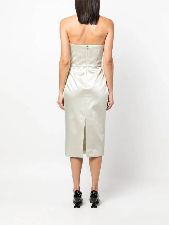 Maison Margiela Strapless mini-jurk Groen
