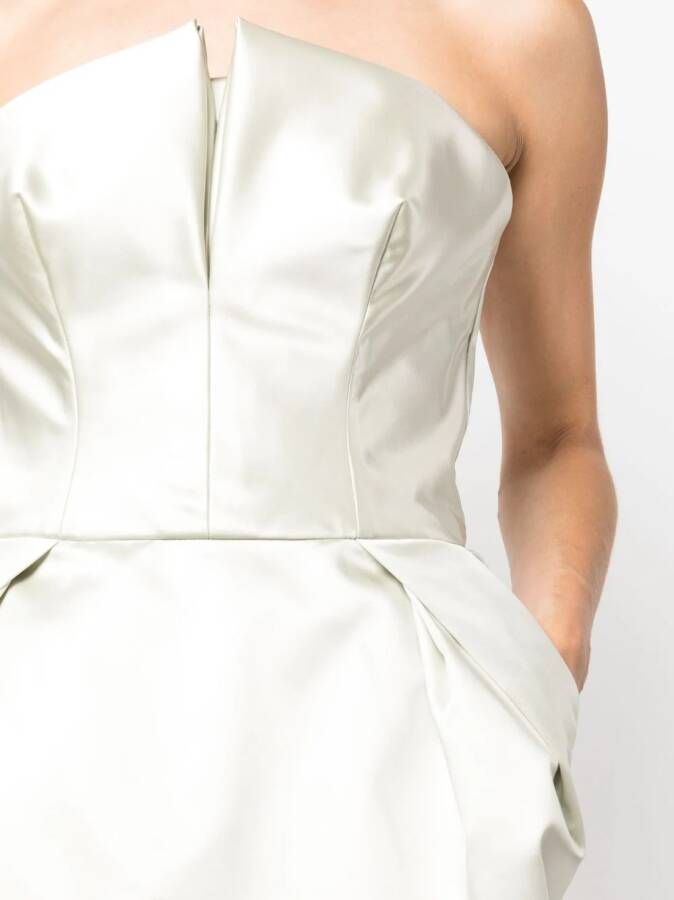 Maison Margiela Strapless mini-jurk Groen