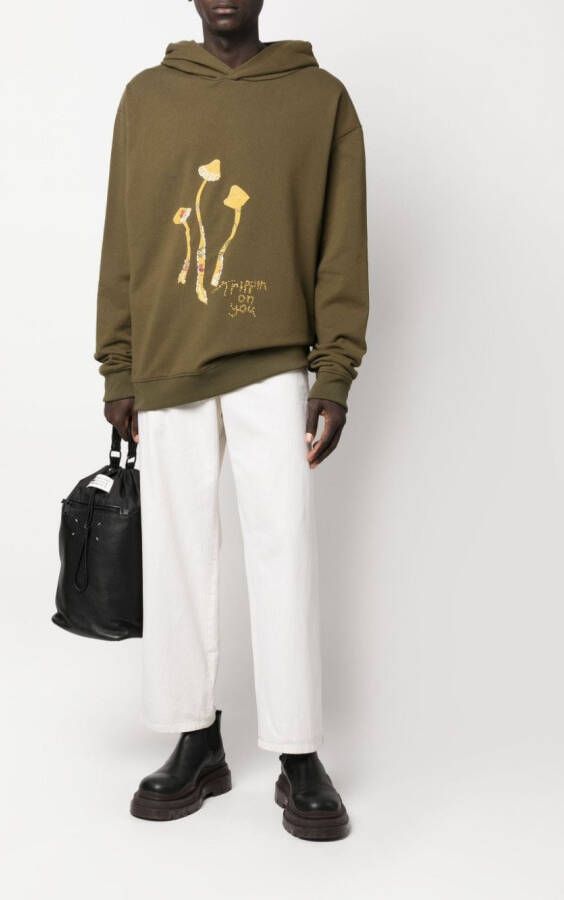 Maison Margiela Sweater met capuchon Groen