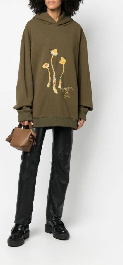 Maison Margiela Sweater met capuchon Groen