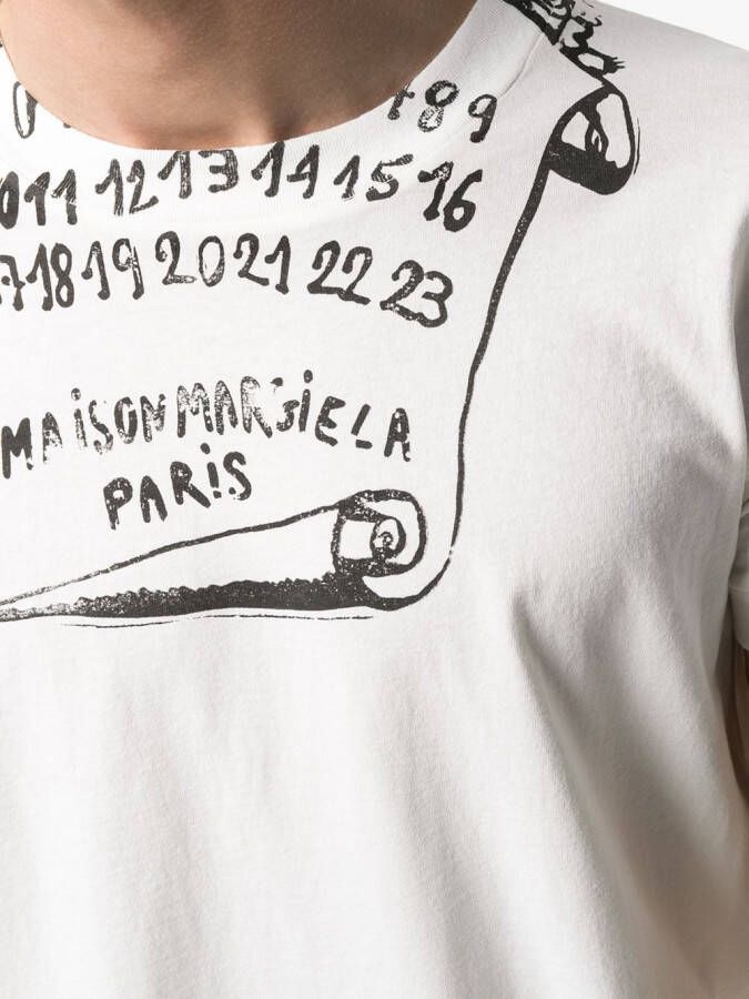 Maison Margiela T-shirt met print Wit