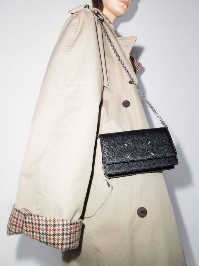 Maison Margiela Clutch met stiksels Zwart