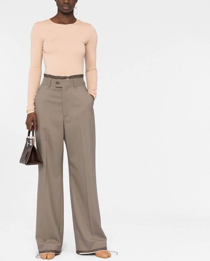 Maison Margiela Top met ronde hals Beige