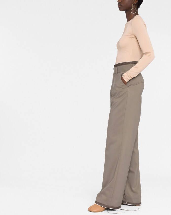 Maison Margiela Top met ronde hals Beige
