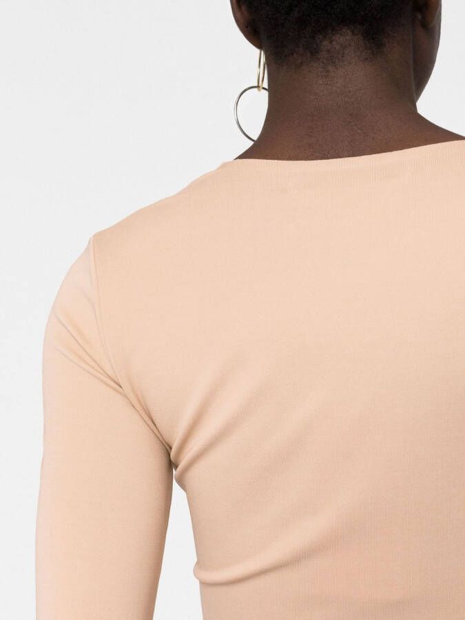 Maison Margiela Top met ronde hals Beige