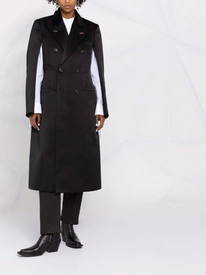 Maison Margiela Trenchcoat met dubbele rij knopen Zwart