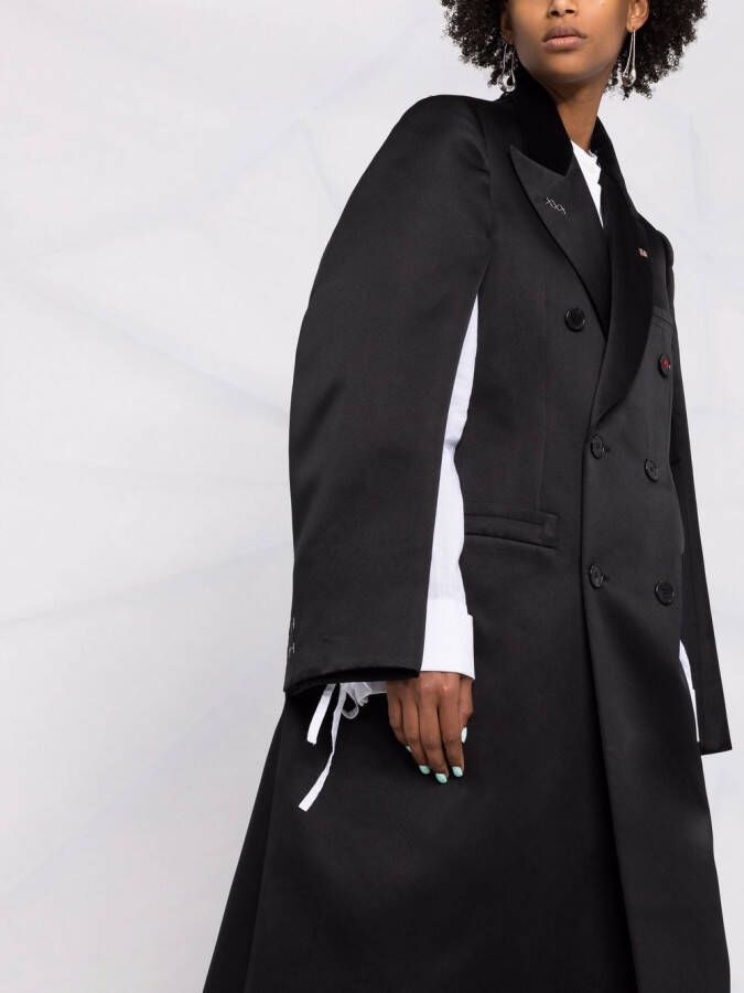 Maison Margiela Trenchcoat met dubbele rij knopen Zwart