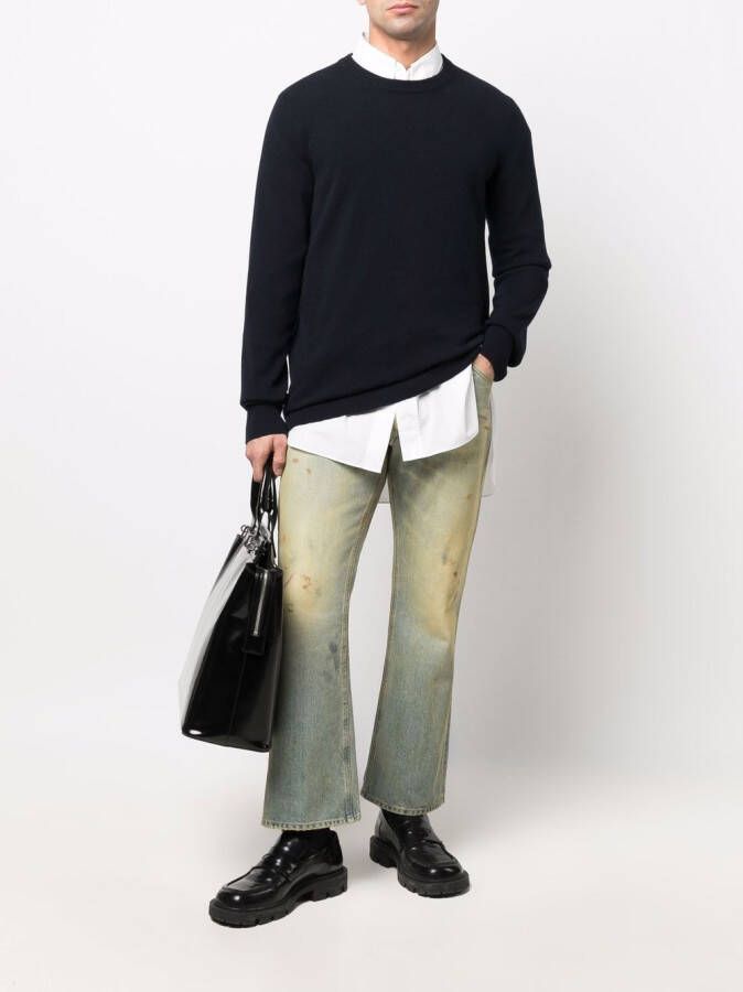 Maison Margiela Trui met logo Blauw