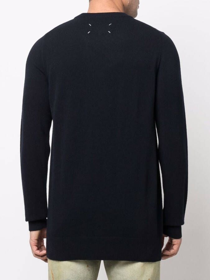 Maison Margiela Trui met logo Blauw