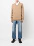 Maison Margiela Trui met V-hals en elleboogpatch Beige - Thumbnail 2
