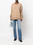 Maison Margiela Trui met V-hals en elleboogpatch Beige - Thumbnail 3