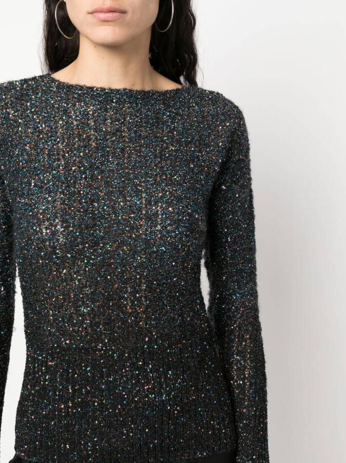 Maison Margiela Trui verfraaid met pailletten Blauw