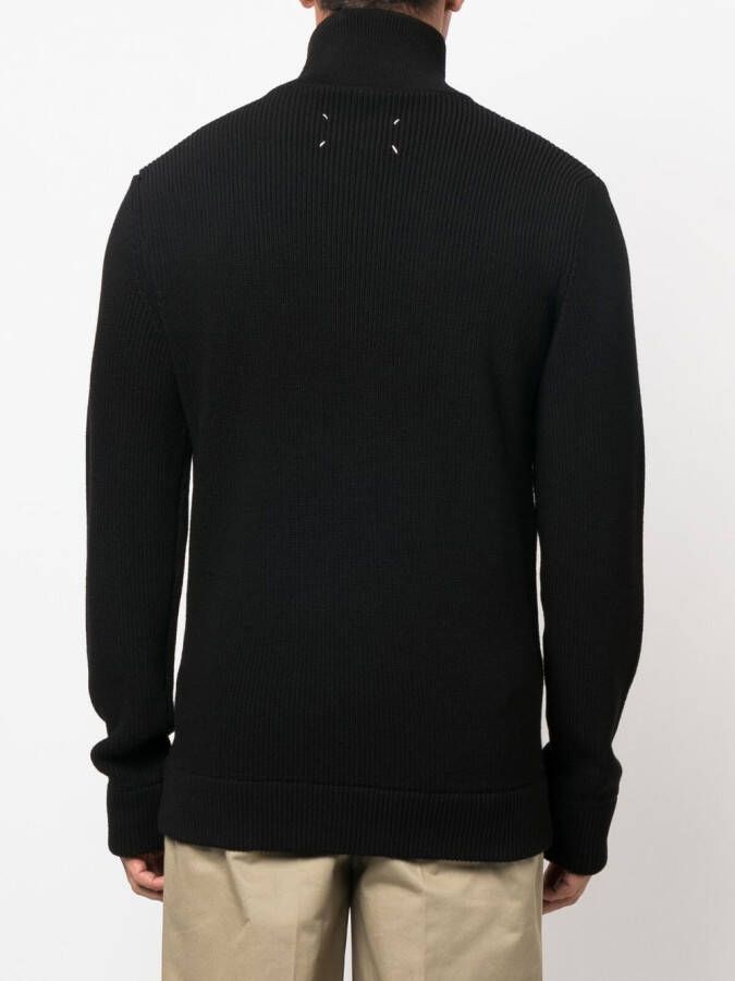 Maison Margiela Geribbeld vest Zwart