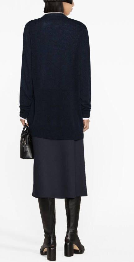 Maison Margiela Vest van wolblend met V-hals Blauw