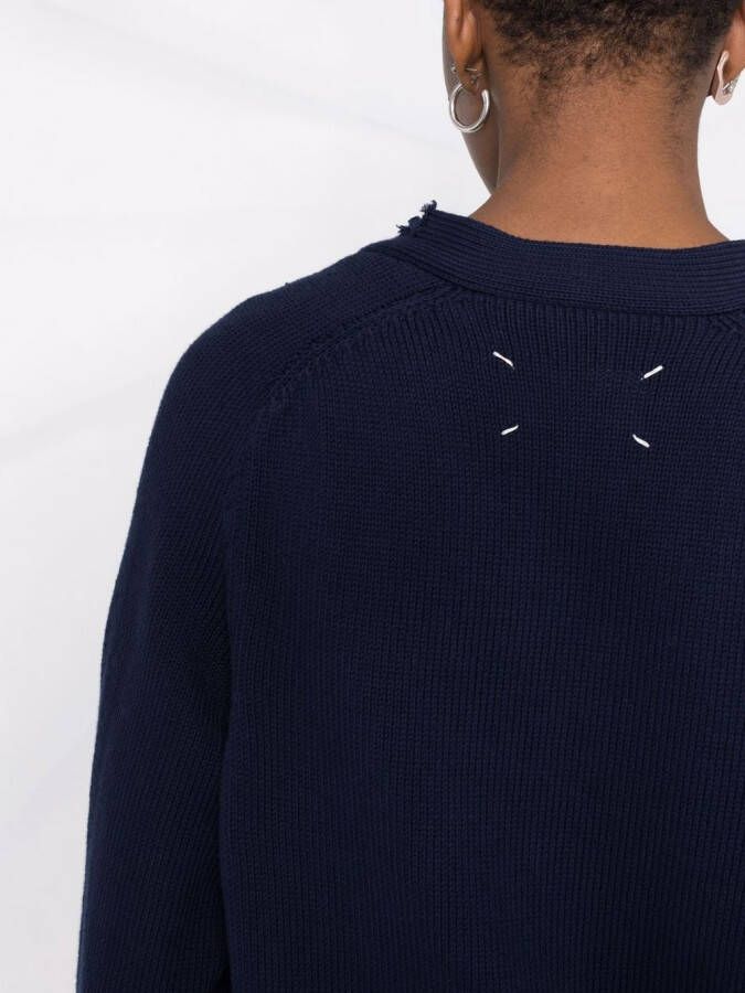 Maison Margiela Vest met V-hals Blauw